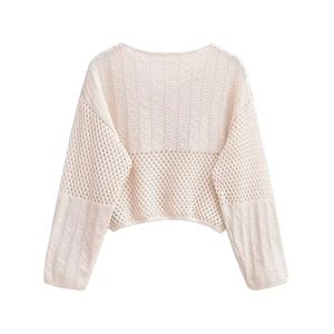 Sueter de punto TRAF Color Blanco Talla M