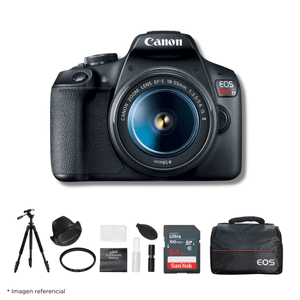 Cámara Canon EOS T7 + Lente 18-55mm + Kit Ultimate