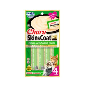 Churu Skin & Coat Snack Húmedo Para Gato Vieiras Y Pollo 4Un