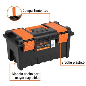 Caja para Herramienta de 19" con Compartimentos Truper 11143