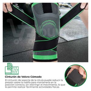 Rodillera Deportiva Ajustable Elastica Negra