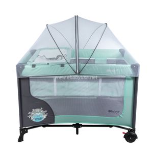 Cuna Corral Ebaby con Cambiador Happy Dream Turquesa