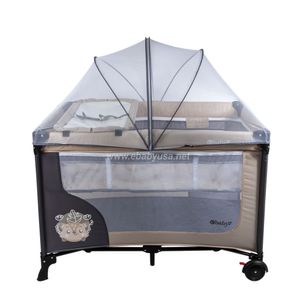 Cuna Corral Ebaby con Cambiador Happy Dream Beige