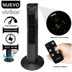 Ventilador de Aire Tipo Torre Vivivox 92cm Q1 Negro