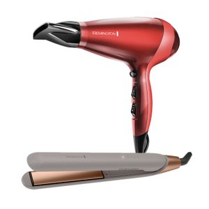 Combo Remington Alisadora Colageno Therapy S31A y Secador Profesional Silk AC9096