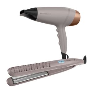 Combo Remington Alisadora Wet2Straight S27A y Secador D26A Therapy Colágeno
