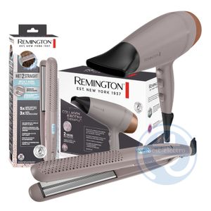 Combo Remington Alisadora Wet2Straight S27A y Secador D26A Therapy Colágeno