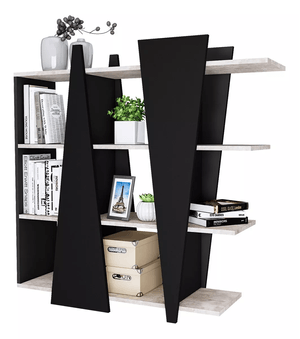 Estante Moderno Nataly color Negro/Ceniza TU MESITA