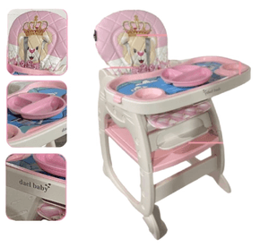 Silla de Comer Osito Rosado  mas Plato Everton