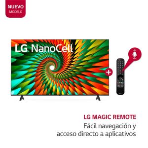 Televisor LG 55" NanoCell Smart TV Ultra HD 4K con ThinQ AI 55NANO77SRA