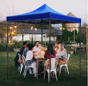 Toldo Plegable Campo Playa Piscina Carpa Cochera 3Mt x 3Mt Azul