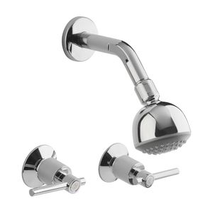 Mezcladora de Ducha Bimando Trebol Calvin Empotrada 8" Plata