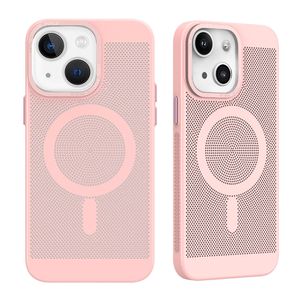 Case para iPhone 15 con MagSafe para carga inalámbrica, para accesorios magnéticos,rosado