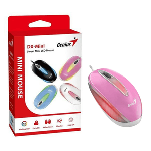 Mouse Alambrico Genius DX Mini 1000 DPI RGB LED Conexión USB Rosado
