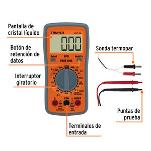 Multímetro Multitesters Digital Profesional 100360 Truper