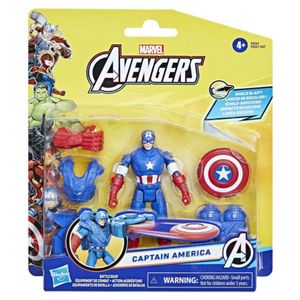 Figura de Acción Marvel Avengers Epic Hero Series Capitán América Con Equipamiento de Batalla