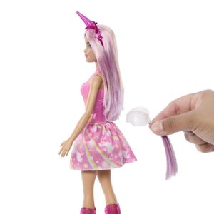 Muñeca Barbie Fantasía Unicorn Falda Rosa