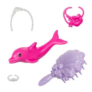 Muñeca Barbie Fantasias Sirenas Colores Magicos Cabello Morado