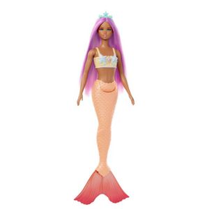 Muñeca Barbie Fantasia Sirena Cabello Morado