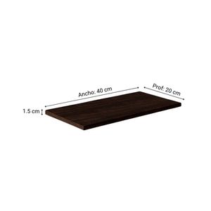 Repisa recta Facility 1.5x20x40cm Tabaco