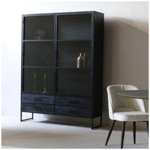 Estante Vanguardista Isabelle Ventitas Home Roble Negro