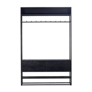 Perchero Industrial Israel Ventitas Home Roble Negro
