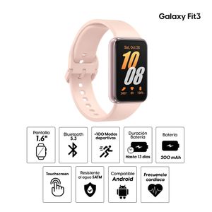 Smartwatch Samsung Galaxy Fit3 1.6", 5ATM, rosado