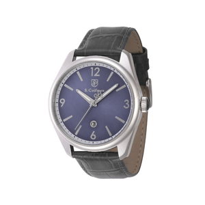 Reloj Analogo S. Coifman Original Heritage SC0550 para Hombre Cuero Gris y Azul
