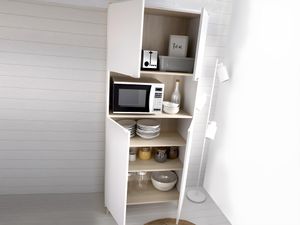 Armario para Microondas Heidi color Blanco/Roble TU MESITA