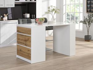 Isla Central para Cocina Selena color Blanco/Duna TU MESITA