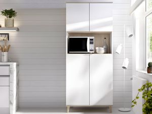 Armario para Microondas Heidi color Blanco/Roble TU MESITA