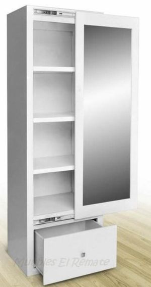 Armario Wendy con espejo deslizable color Blanco TU MESITA