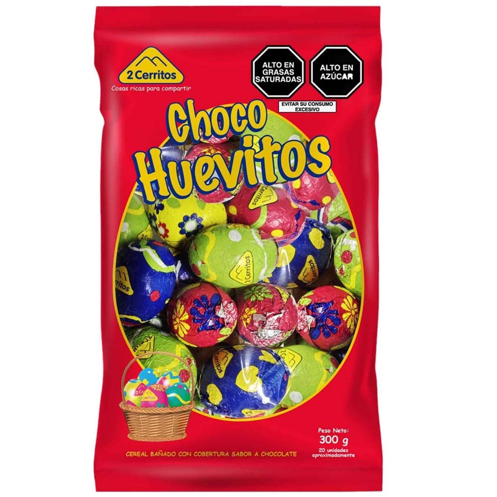 Choco Huevitos de Pascua 2 CERRITOS Bolsa 300g - Real Plaza