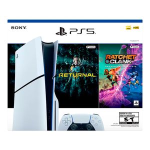 Consola PlayStation 5 Slim Standar Edition Bundle 1TB, incluye 2 juegos físicos Returnal + Ratchet and Clank