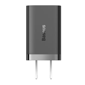 Cargador de pared Baseus GAN 5 2 puertos tipo C, 40W, carga rápida, negro
