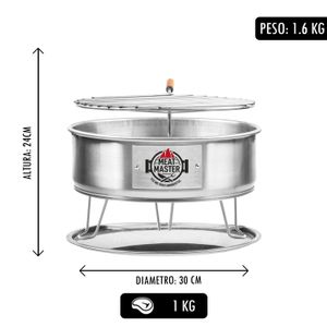 Mini Parrilla Portatil Inoxidable Con Parrilla Giratoria