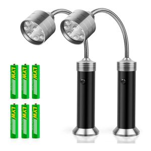 Cuello de Ganso Flexible de 360 Grados Resistente a La Intemperie Baterías Incluidas Pack de 2