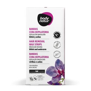 Bandas cera depilatoria bikini y axilas con orquídea 12 und