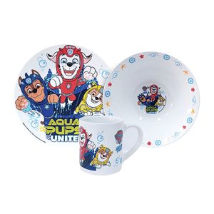Vajilla Infantil Paw Patrol + Taza Scool Ceramica