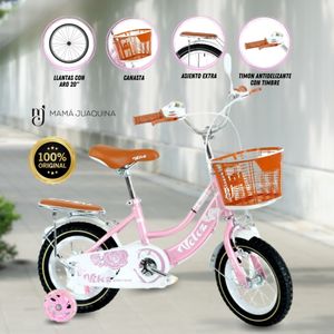 Bicicleta Campera Aro 20 Coquette Rosado