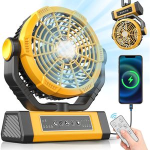 Ventilador de Camping 3 En 1 Frizcol Recargable Por Batería de 20000 Mah de 9"