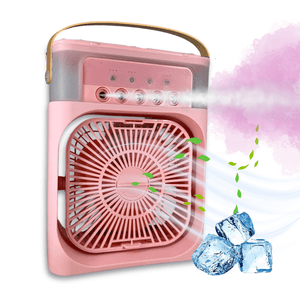Enfriador de Aire 3 en 1 Ventilador Portatil Humidificador Rosado