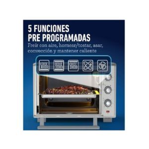 Horno Oster TSSTTVLS35 con Freidora de Aire 35 litros gris