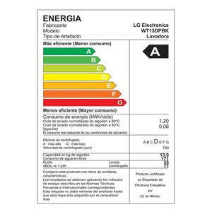 Lavadora LG Carga Superior Smart Motion con TurboDrum 13 kg WT13DPBK