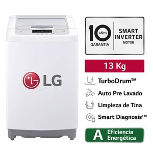 Lavadora LG Carga Superior Smart Motion con TurboDrum 13 Kg WT13WPBK
