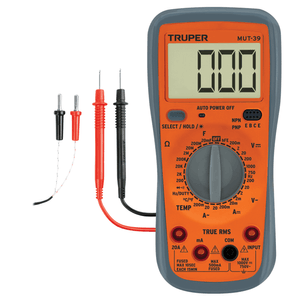 Multímetro Digital Profesional con rms Verdadero Truper 10402
