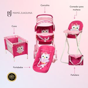 Set de Muñecas Little Girls Fucsia