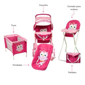 Set de Muñecas Little Girls Fucsia