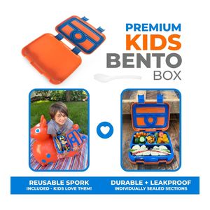 Lonchera Bento Infantil para niños de 3 a 5 Años con Tapa Segura