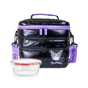Lonchera Pyrex Kuromi Termica Negro + Taper 400ml - 300427
